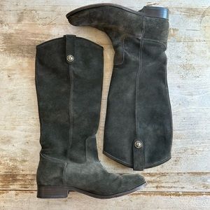 Frye Melissa Button Genuine Suede Leather Boots